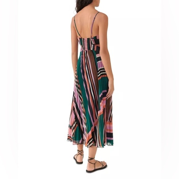 ba&sh Pleated Cutout Midi Dress - Picture 2 of 7